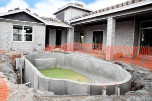 New Cement Swimming Pool Construction